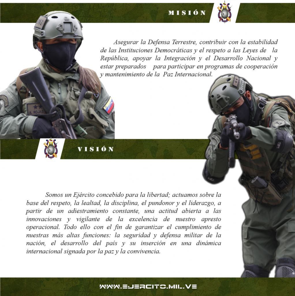 Misión y Visión Sitio Oficial del Ejército Bolivariano de Venezuela